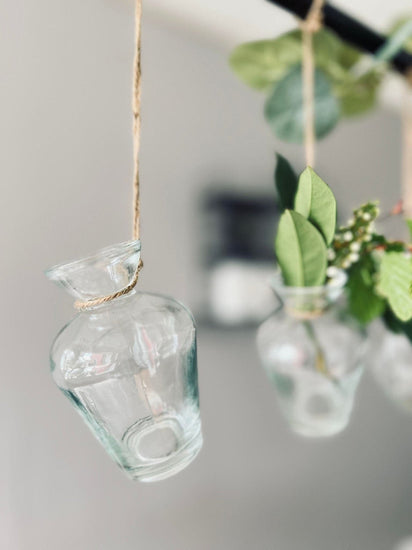 Vase med ophæng - Klar glas - VIAMAJA.DK