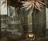 Vase med riller - Røykfarget glass