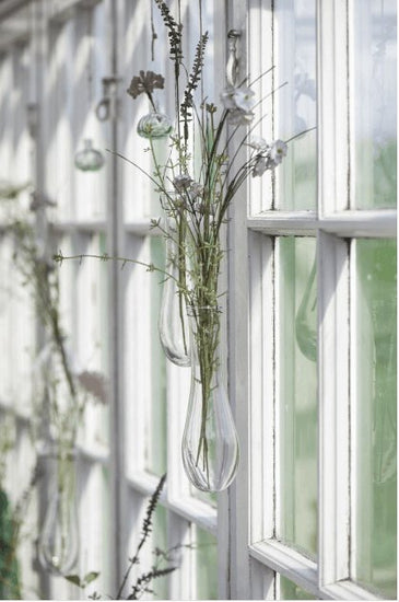 Vase t/ophæng m/wire - mundblæst glas - VIAMAJA.DK