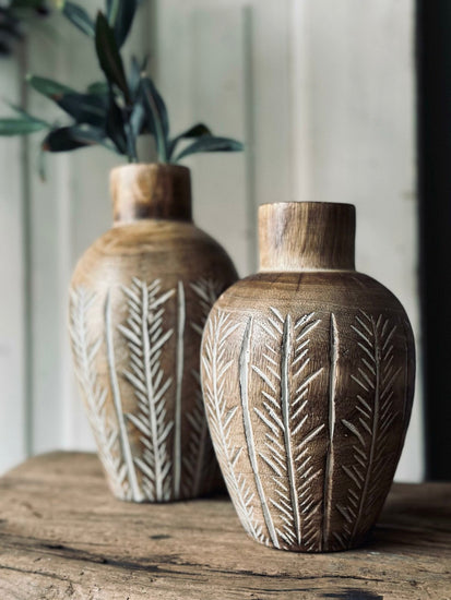 Vase – Wood 18cm - VIAMAJA.DK