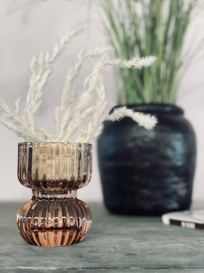 Vendbar lysestage - mocca brown - VIAMAJA.DK