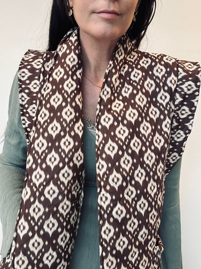Vest Quilt brun - VIAMAJA.DK