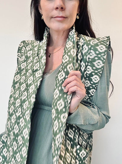 Vest Quilt grøn - VIAMAJA.DK