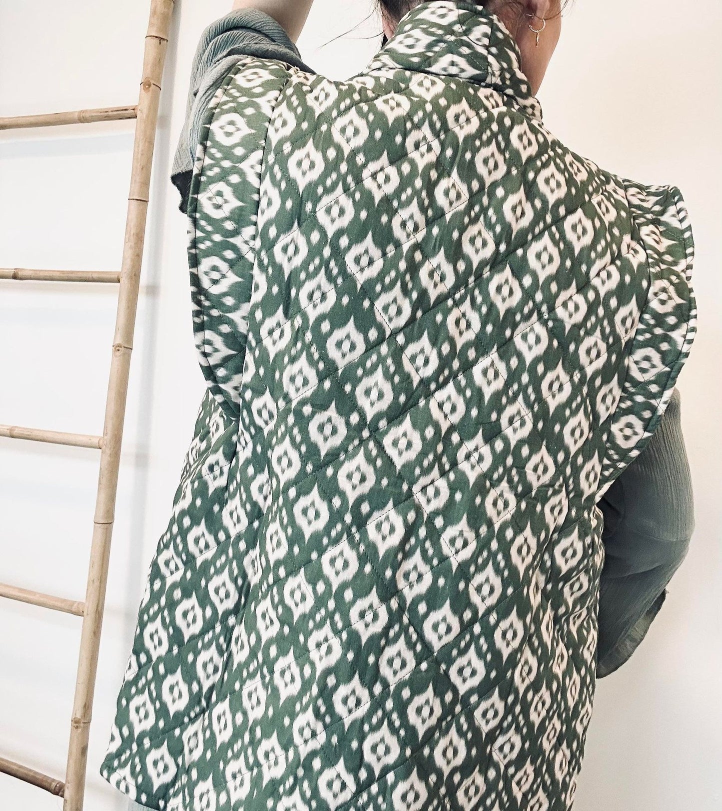 Vest Quilt grøn - VIAMAJA.DK