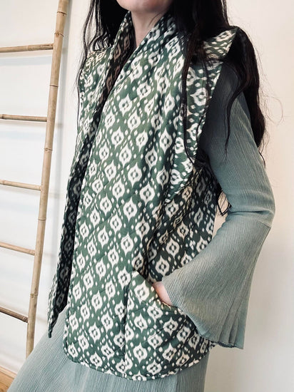 Vest Quilt grøn - VIAMAJA.DK