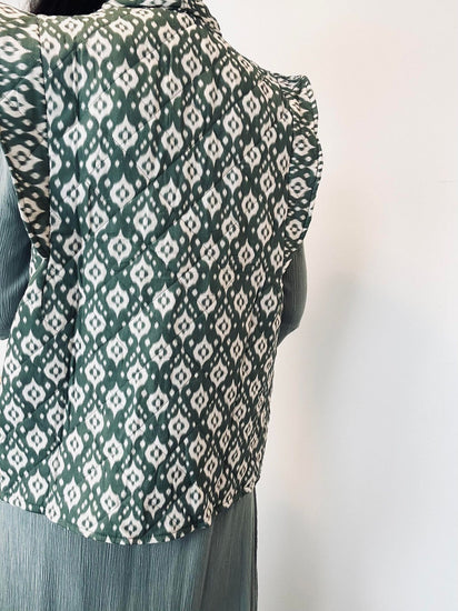 Vest Quilt grøn - VIAMAJA.DK