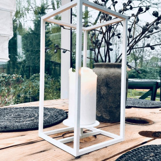 VIAMAJA Cube stage til bloklys - Stor – Hvid - VIAMAJA.DK