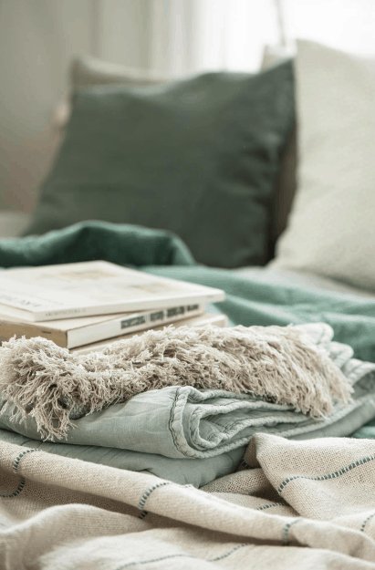 Vintage quilt misty jade - VIAMAJA.DK