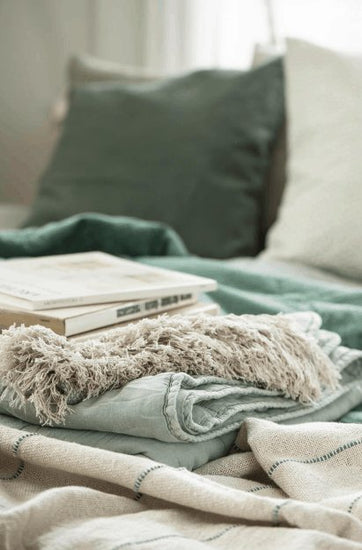 Vintage quilt misty jade - VIAMAJA.DK