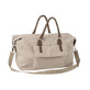 Weekendtaske - Beige kanvas - VIAMAJA.DK