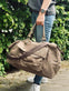 Weekendtaske - Brown kanvas - VIAMAJA.DK