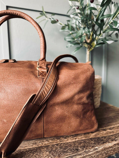 Weekendtaske – Cognac Buffalo - VIAMAJA.DK