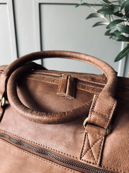 Weekendtaske – Cognac Buffalo - VIAMAJA.DK
