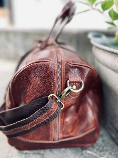 Weekendtaske Deluxe - Vintage cognac - VIAMAJA.DK