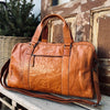 Weekendveske Holdall Cognac skinn