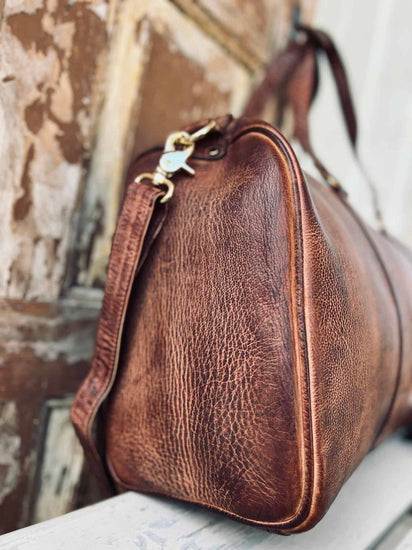 Weekendtaske TRAVEL Cognac - VIAMAJA.DK