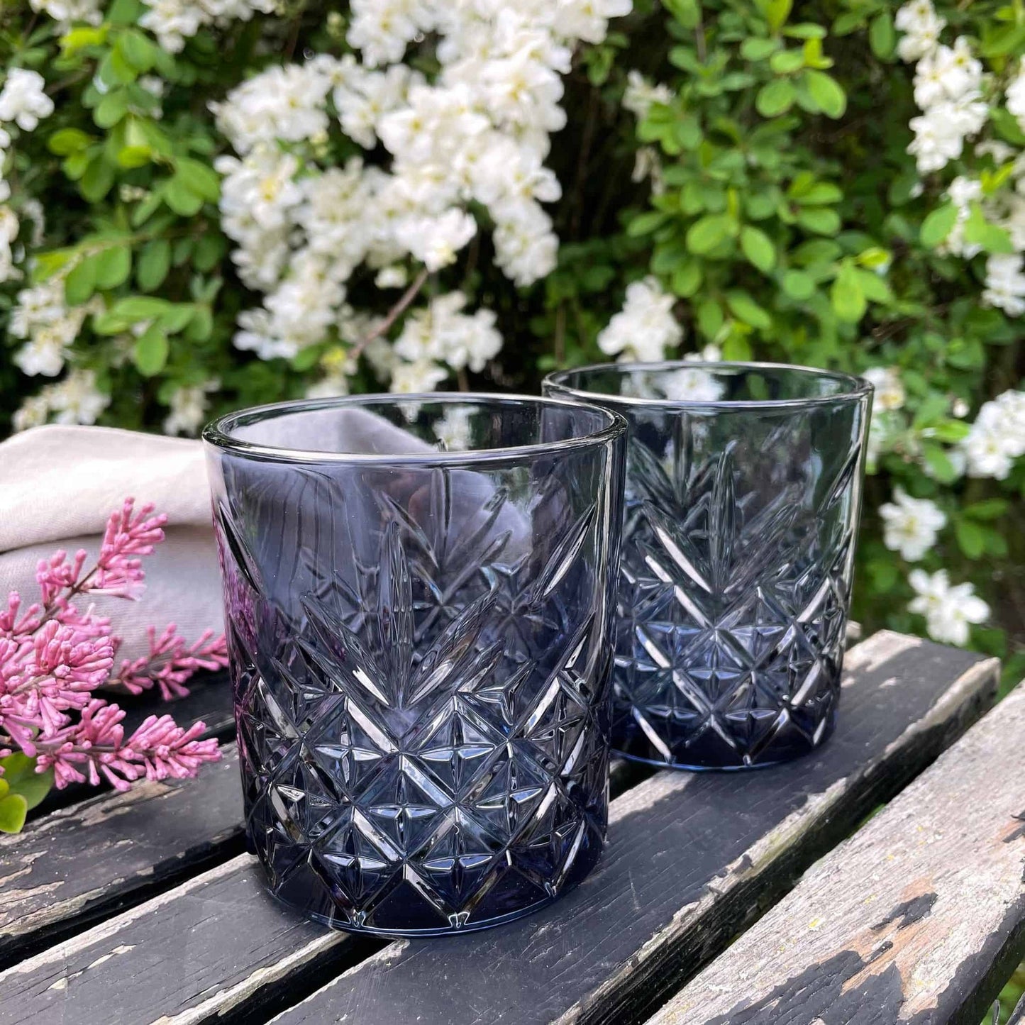 Whisky glas - Blå 4stk - VIAMAJA.DK