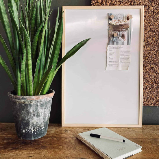 Whiteboard tavle med natur ramme 60x40 cm - VIAMAJA.DK