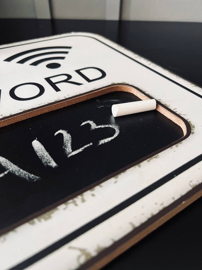 WIFI Skilt med kridt - Hvid - VIAMAJA.DK