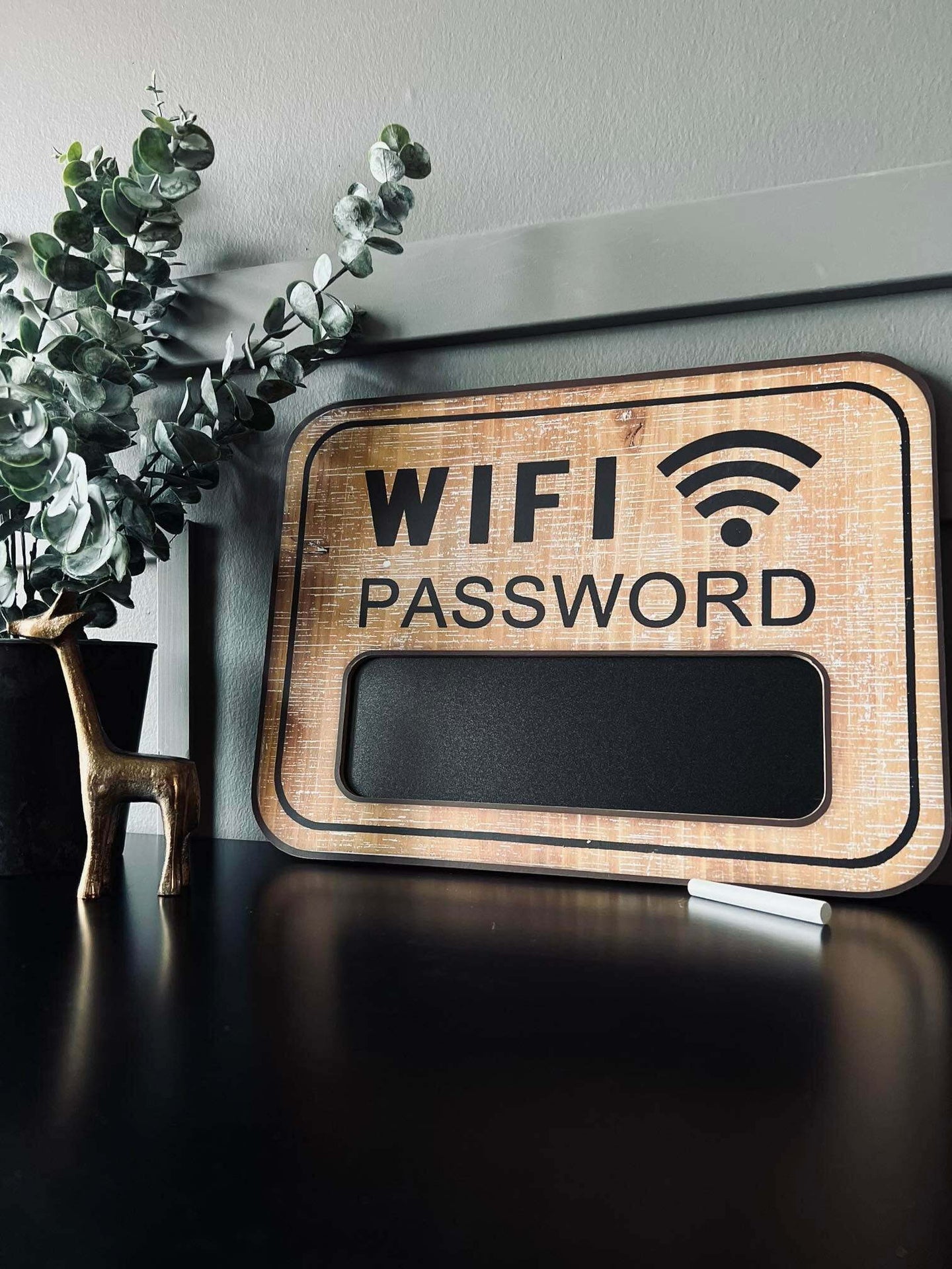 WIFI Skilt med kridt - Wood - VIAMAJA.DK