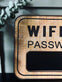 WIFI Skilt med kridt - Wood - VIAMAJA.DK