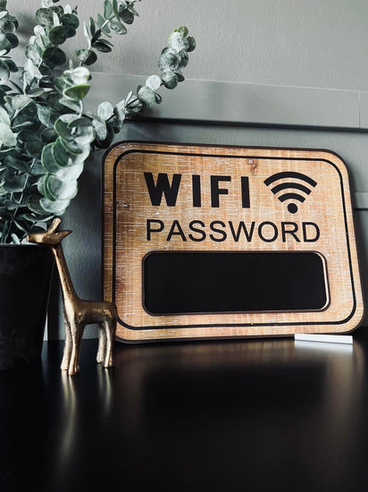 WIFI Skilt med kridt - Wood - VIAMAJA.DK