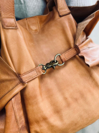 XL KAYA Shopper - Cognac - VIAMAJA.DK