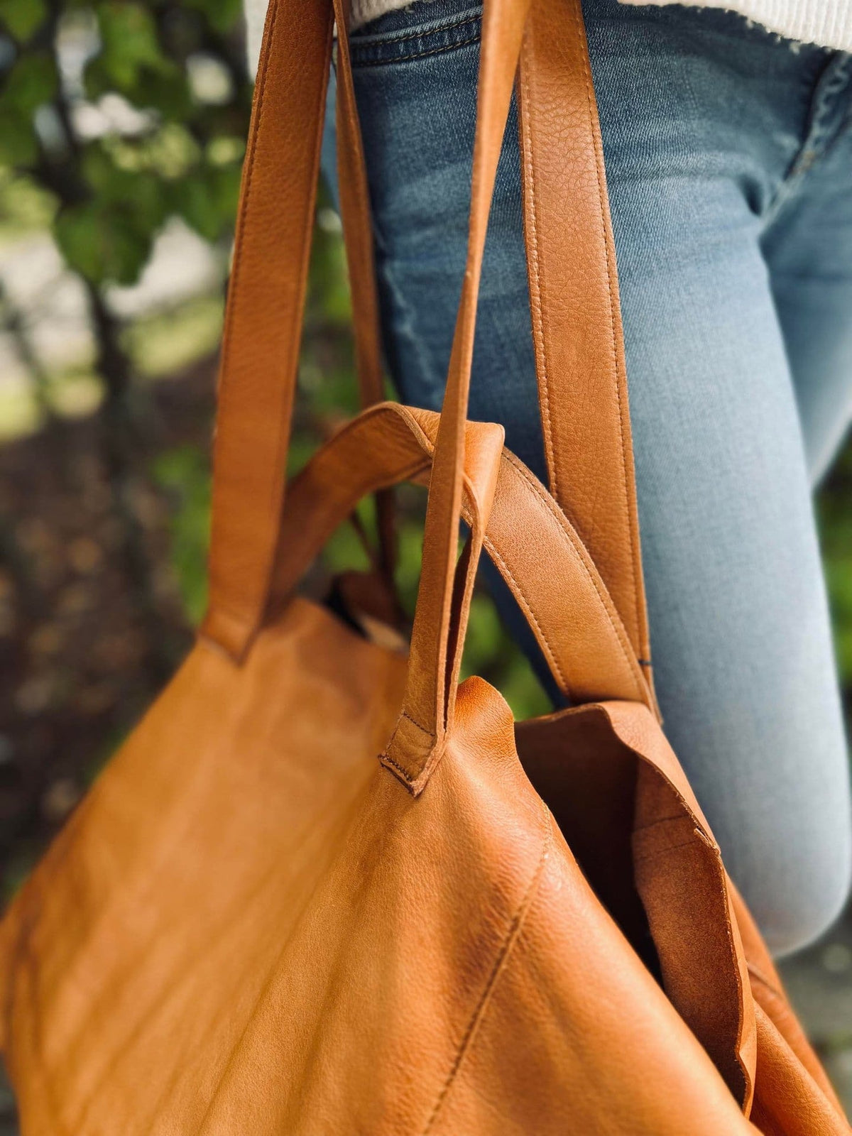 XL KAYA Shopper - Cognac - VIAMAJA.DK