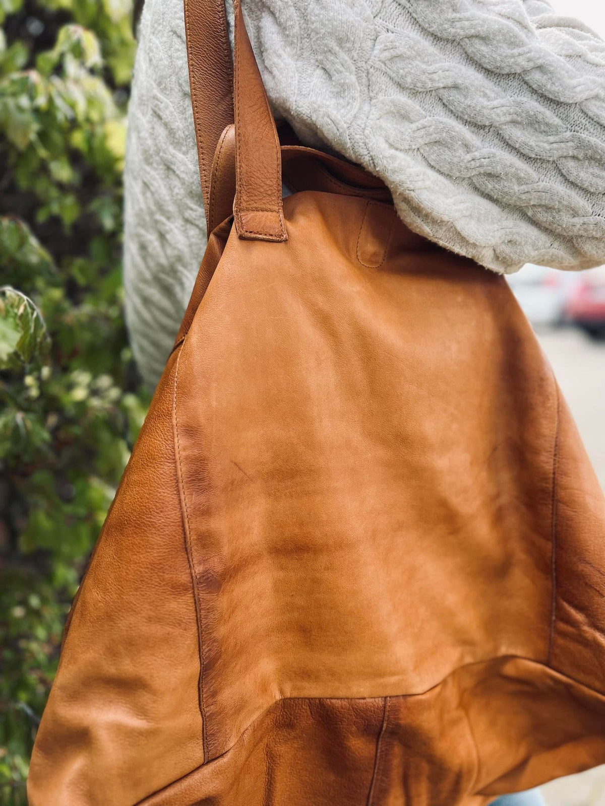XL KAYA Shopper - Cognac - VIAMAJA.DK