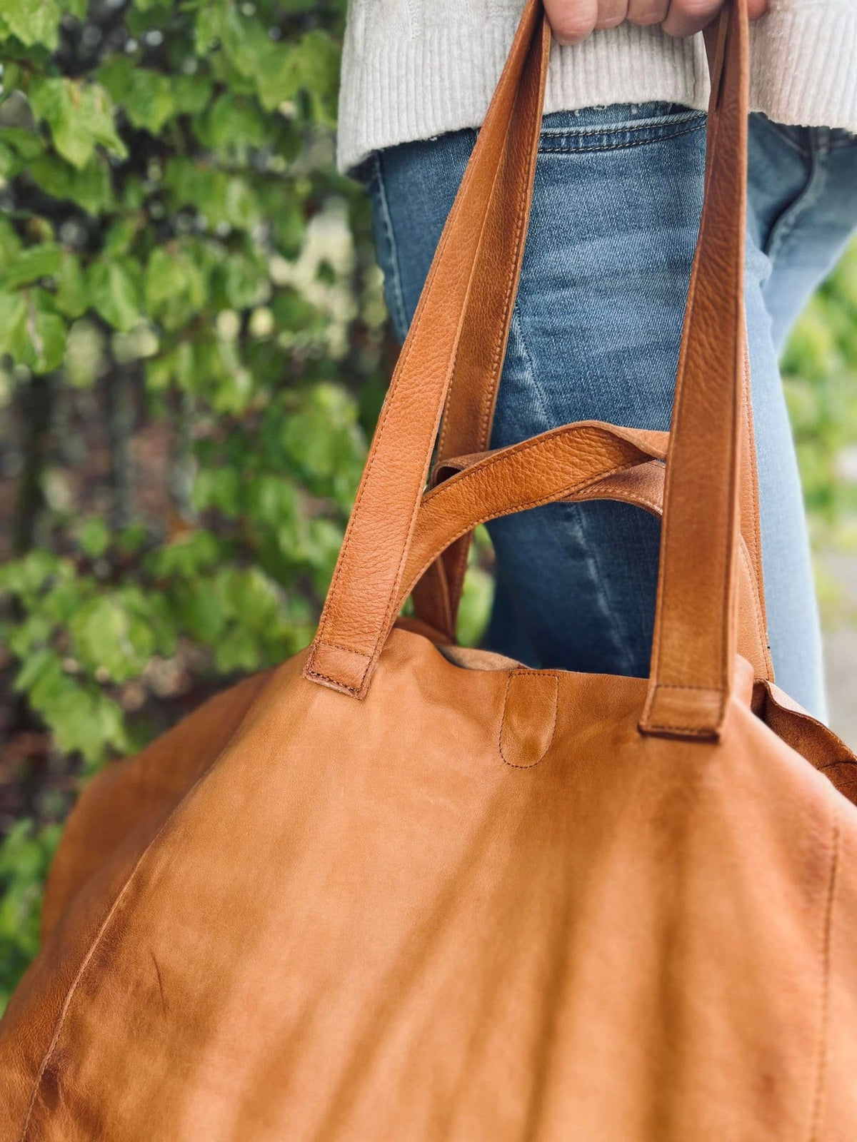 XL KAYA Shopper - Cognac - VIAMAJA.DK