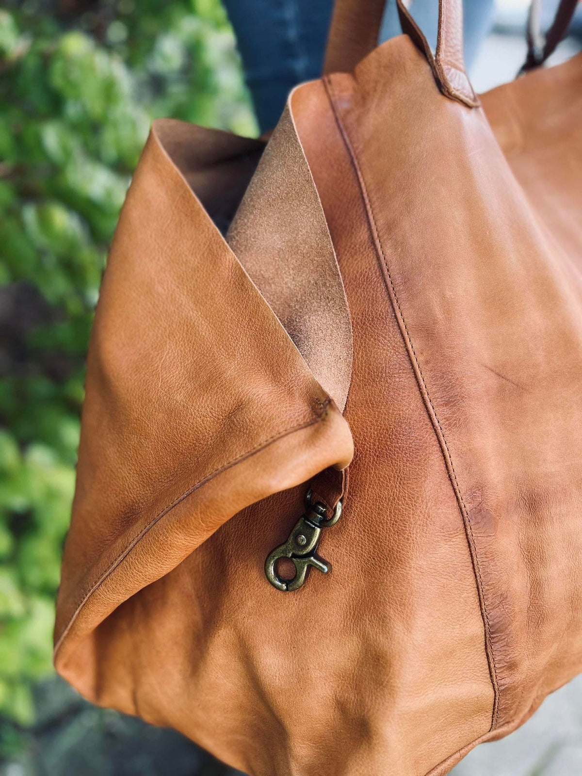 XL KAYA Shopper - Cognac - VIAMAJA.DK
