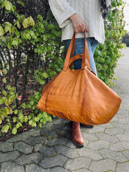 XL KAYA Shopper - Cognac - VIAMAJA.DK